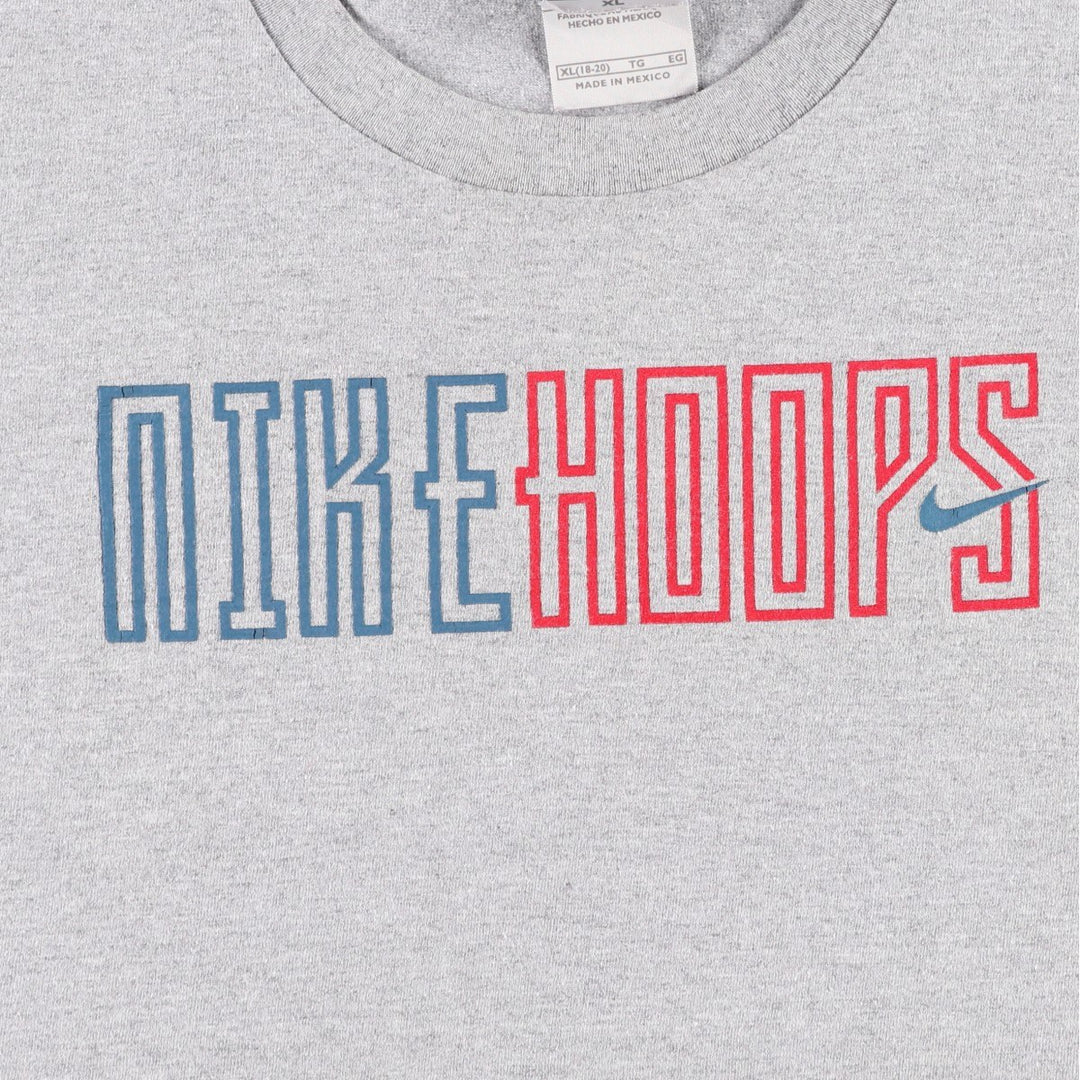 2000'S Nike sports print T-shirt, men's size S (approx.) cotton gray type Vintage Second Hand