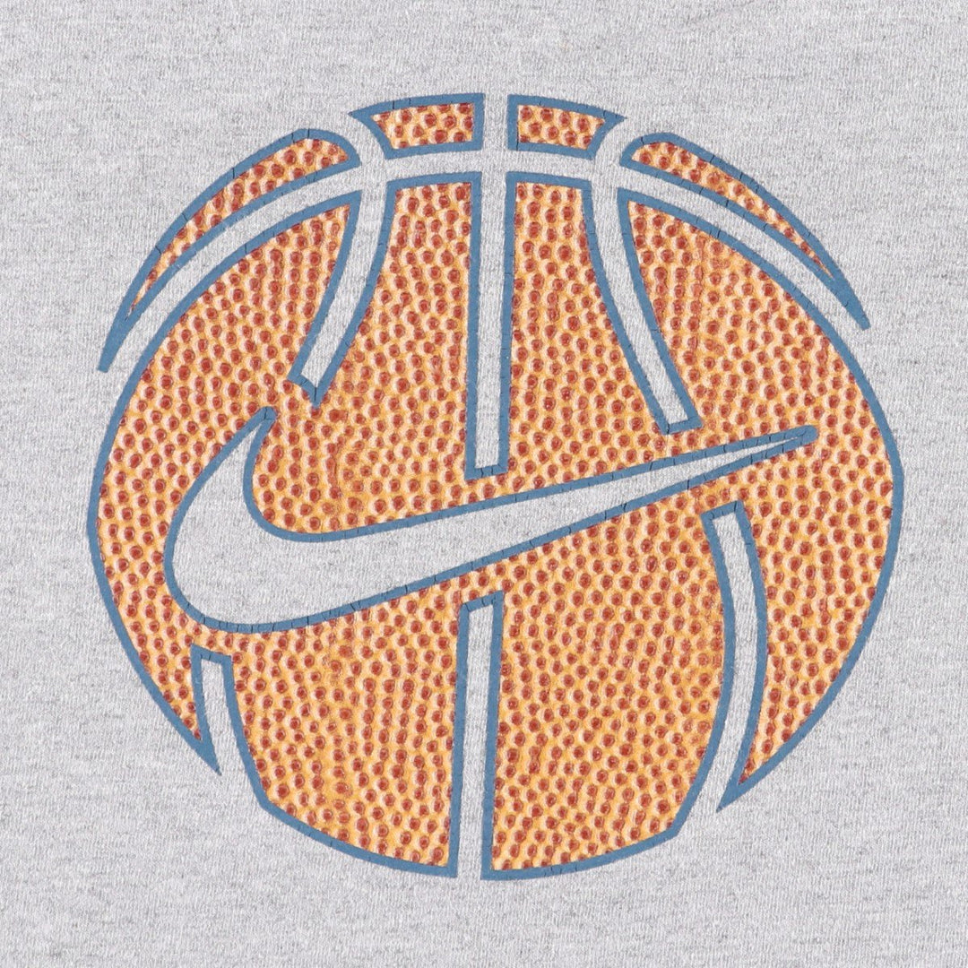 2000'S Nike sports print T-shirt, men's size S (approx.) cotton gray type Vintage Second Hand