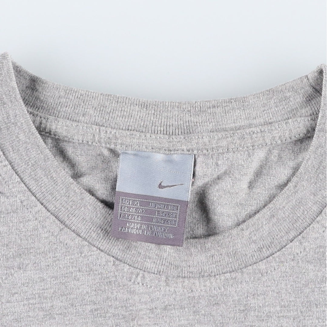 00'S Nike One Point Logo T-shirt Men's XL cotton gray type Vintage Second Hand