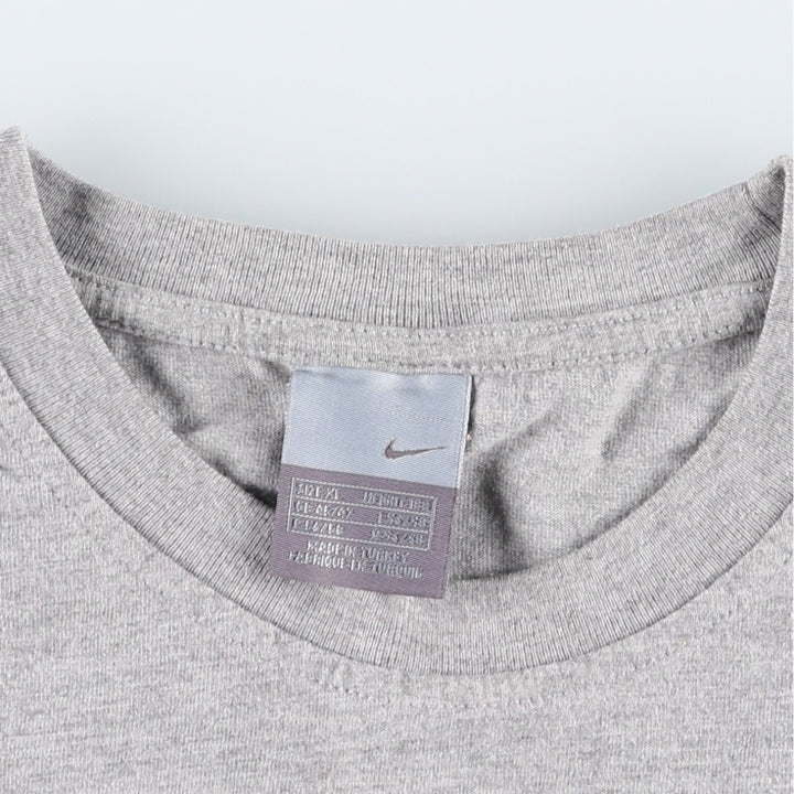 00'S Nike One Point Logo T-shirt Men's XL cotton gray type Vintage Second Hand