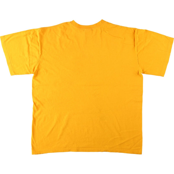 00'S Adidas logo print T-shirt, men's XL size cotton yellow type Vintage Second Hand