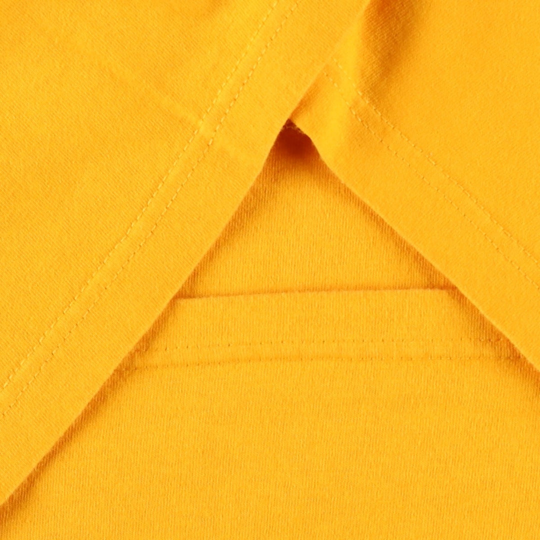 00'S Adidas logo print T-shirt, men's XL size cotton yellow type Vintage Second Hand