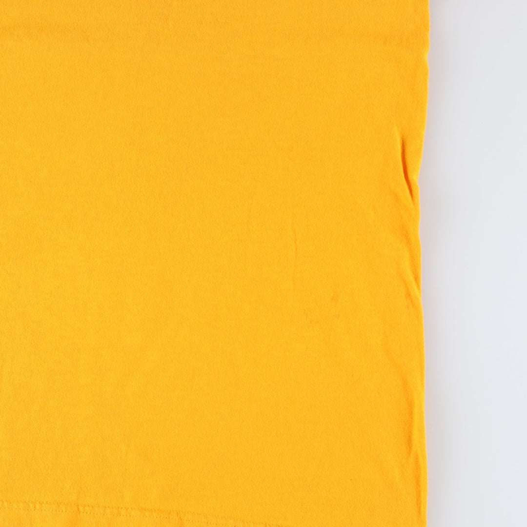 00'S Adidas logo print T-shirt, men's XL size cotton yellow type Vintage Second Hand