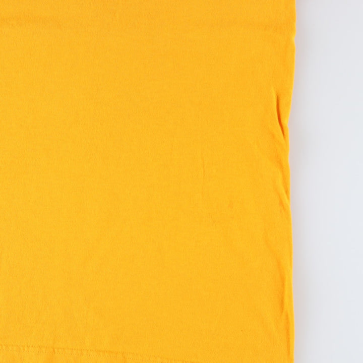 00'S Adidas logo print T-shirt, men's XL size cotton yellow type Vintage Second Hand