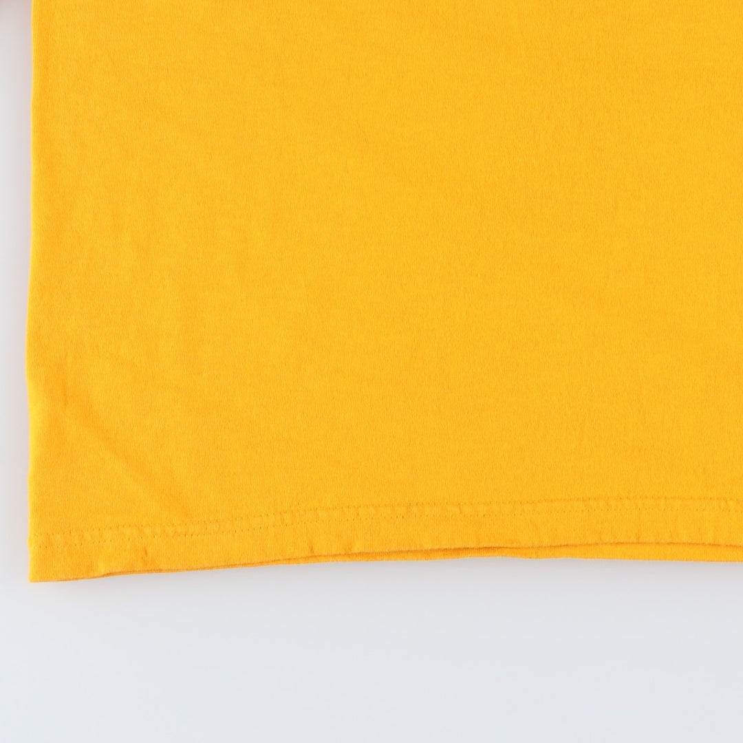 00'S Adidas logo print T-shirt, men's XL size cotton yellow type Vintage Second Hand