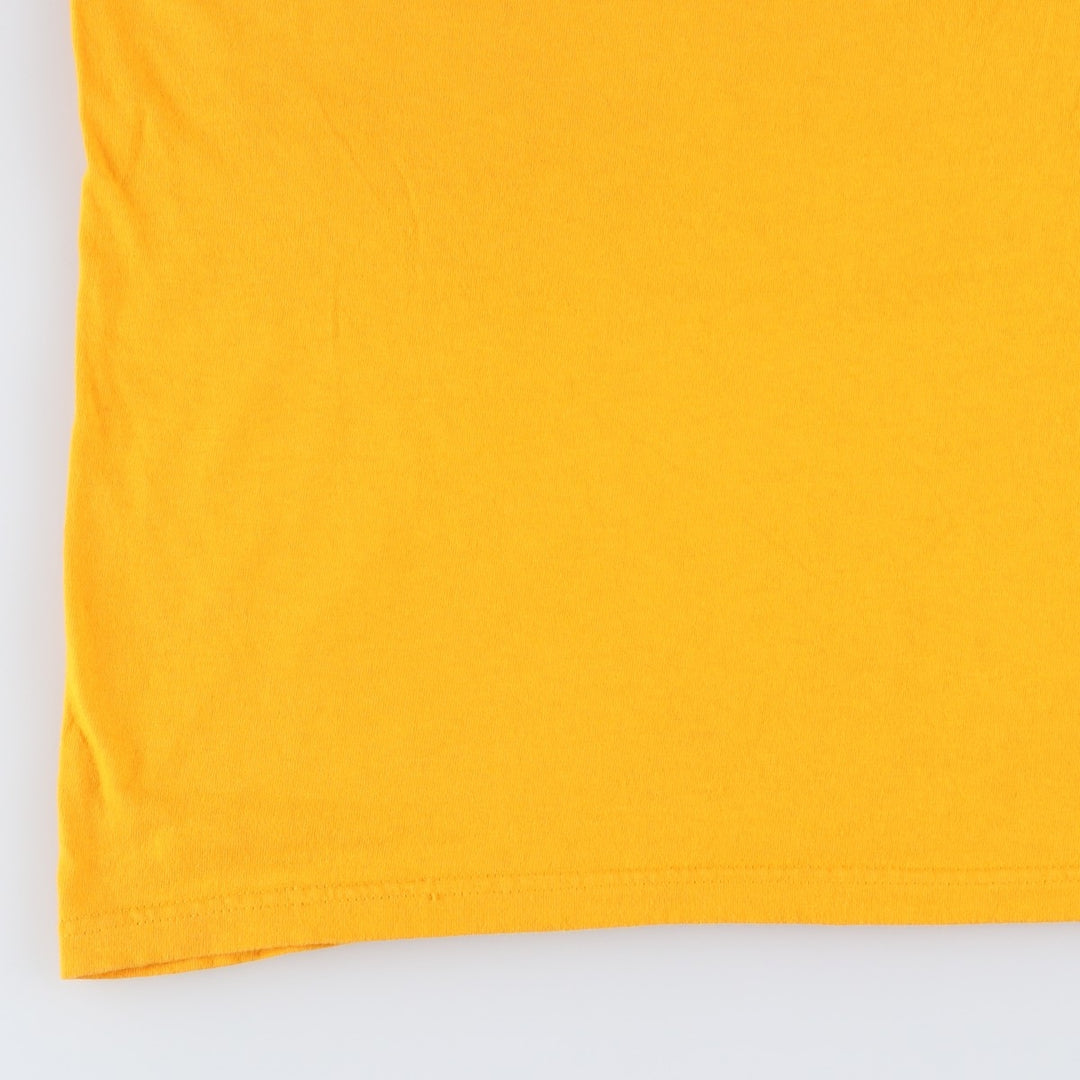 00'S Adidas logo print T-shirt, men's XL size cotton yellow type Vintage Second Hand
