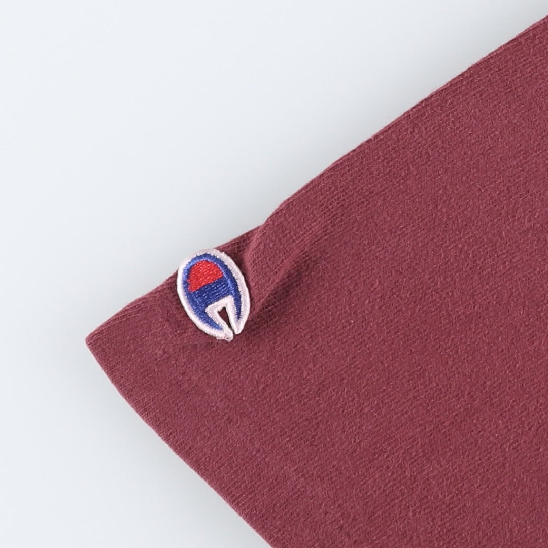 90'S Champion Authentic Athletic Apparel Logo Print T-Shirt Made in USA Men's Size L Vintage cotton wine-red Vintage Second Hand