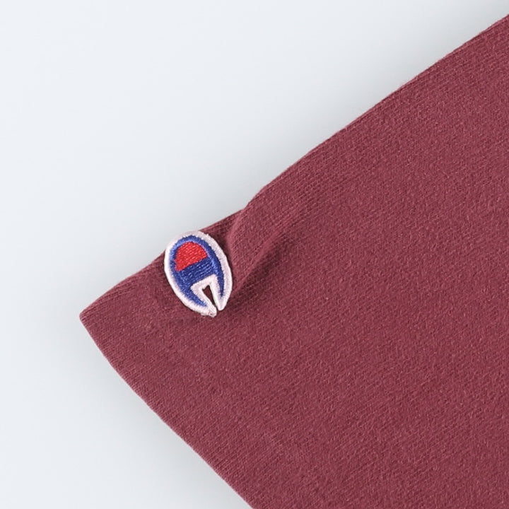 90'S Champion Authentic Athletic Apparel Logo Print T-Shirt Made in USA Men's Size L Vintage cotton wine-red Vintage Second Hand