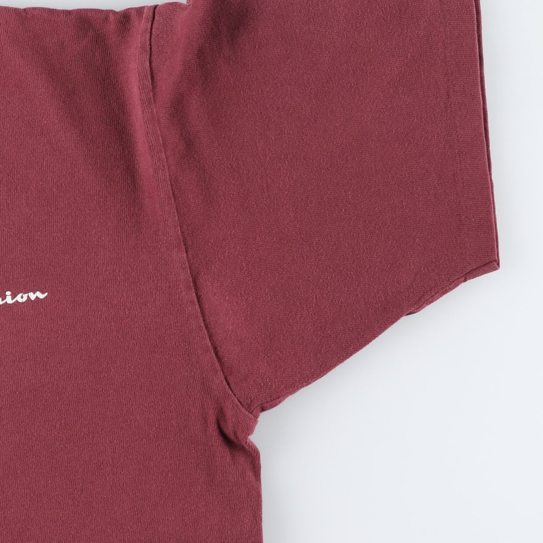 90'S Champion Authentic Athletic Apparel Logo Print T-Shirt Made in USA Men's Size L Vintage cotton wine-red Vintage Second Hand