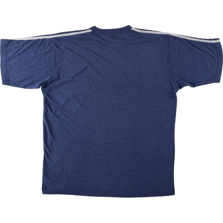 ~90'S Adidas logo T-shirt, men's size L equivalent, vintage. cotton Navy blue Vintage Second Hand
