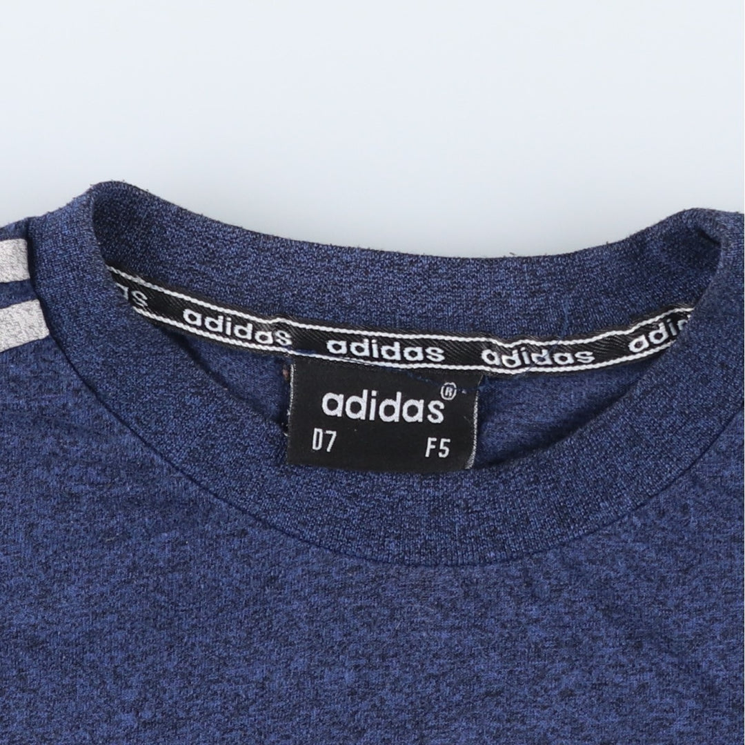 ~90'S Adidas logo T-shirt, men's size L equivalent, vintage. cotton Navy blue Vintage Second Hand