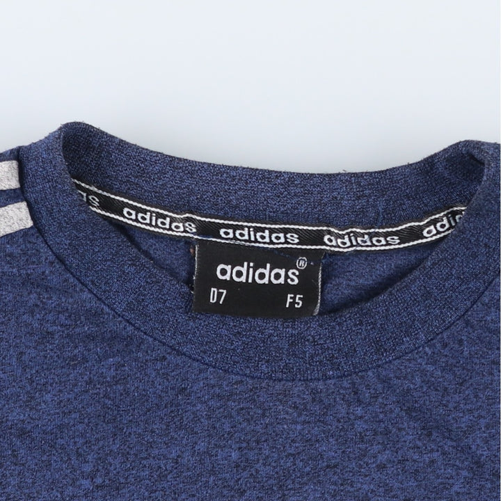 ~90'S Adidas logo T-shirt, men's size L equivalent, vintage. cotton Navy blue Vintage Second Hand