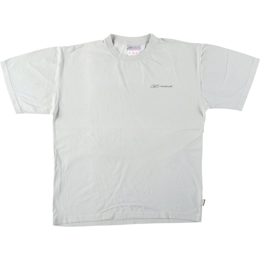 Reebok logo t-shirt, men's size M (approx.) cotton Mint green Vintage Second Hand
