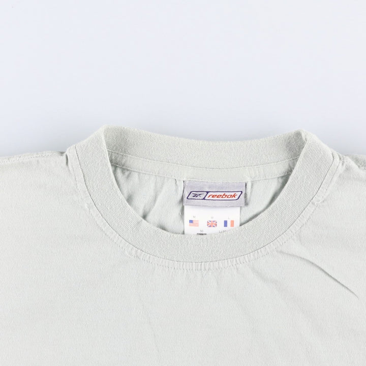 Reebok logo t-shirt, men's size M (approx.) cotton Mint green Vintage Second Hand