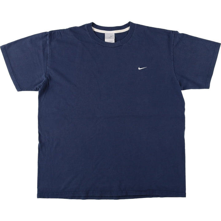 2000'S Nike One-Point Logo T-Shirt, Men's XXL cotton navy blue type Vintage Second Hand