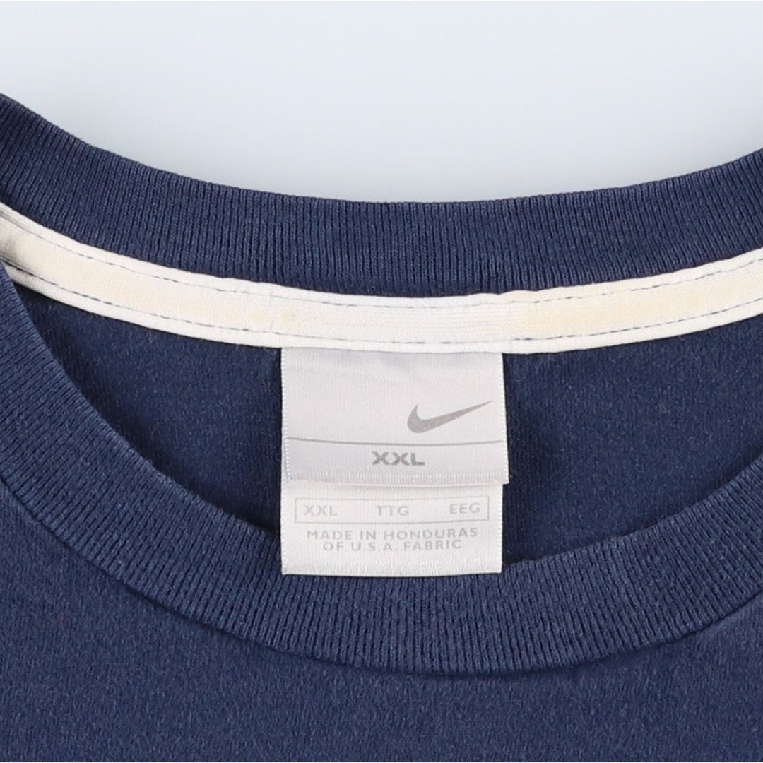 2000'S Nike One-Point Logo T-Shirt, Men's XXL cotton navy blue type Vintage Second Hand