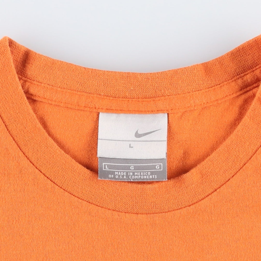 00'S Nike One Point Logo T-shirt Men's L size cotton orange type Vintage Second Hand