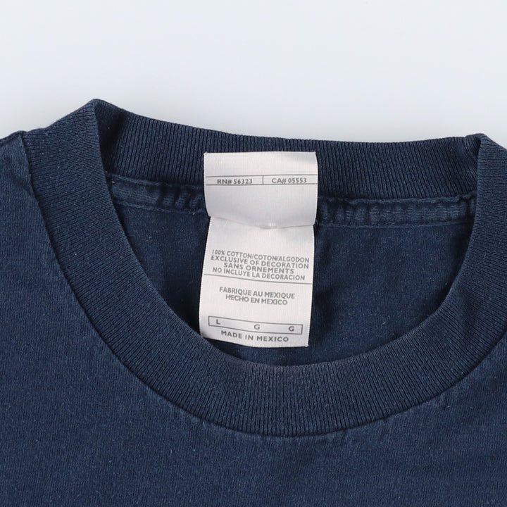00'S Nike logo print T-shirt, men's size L cotton navy blue type Vintage Second Hand