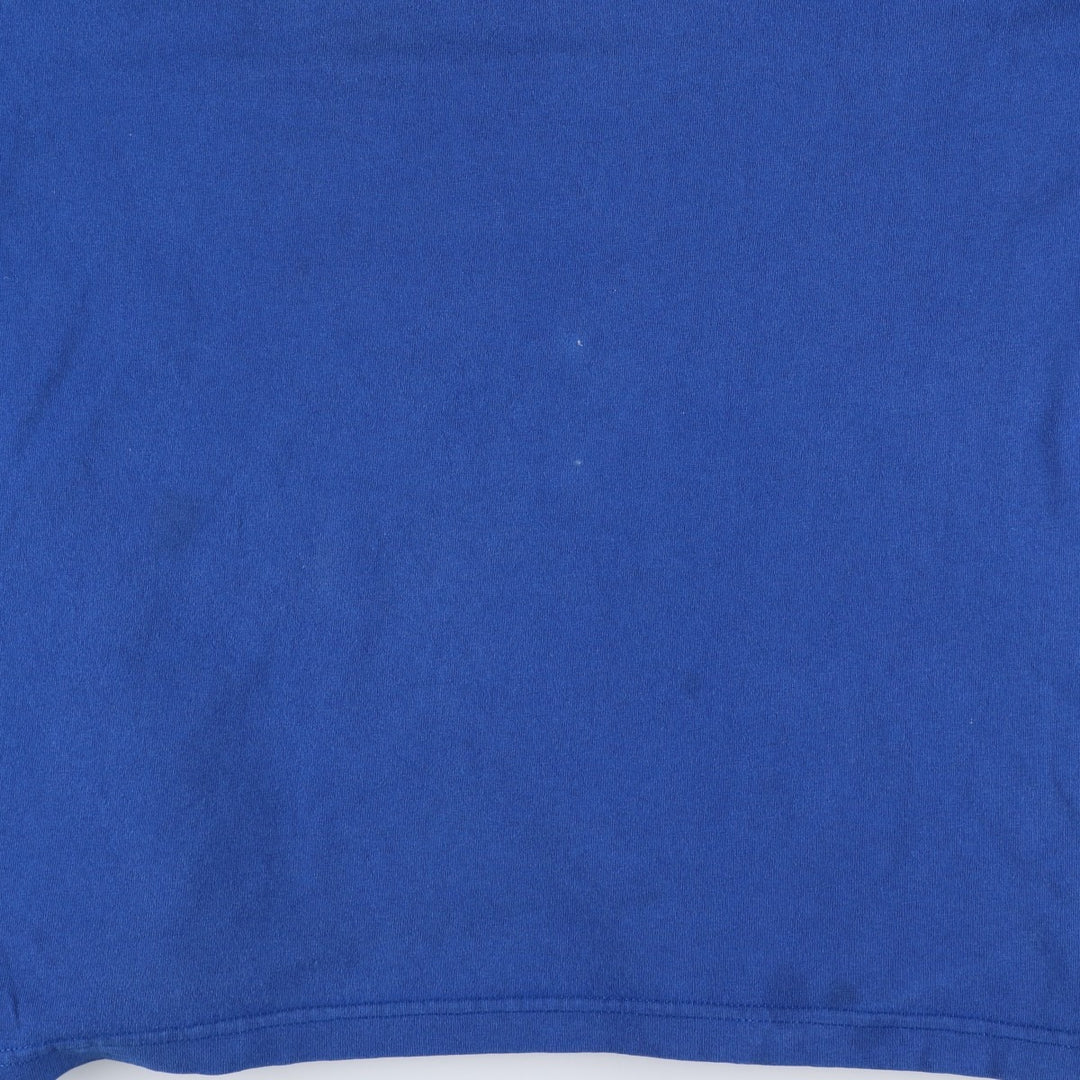 90s-00'S Adidas sports print T-shirt, made in USA, men's size XL equivalent. cotton blue type Vintage Second Hand