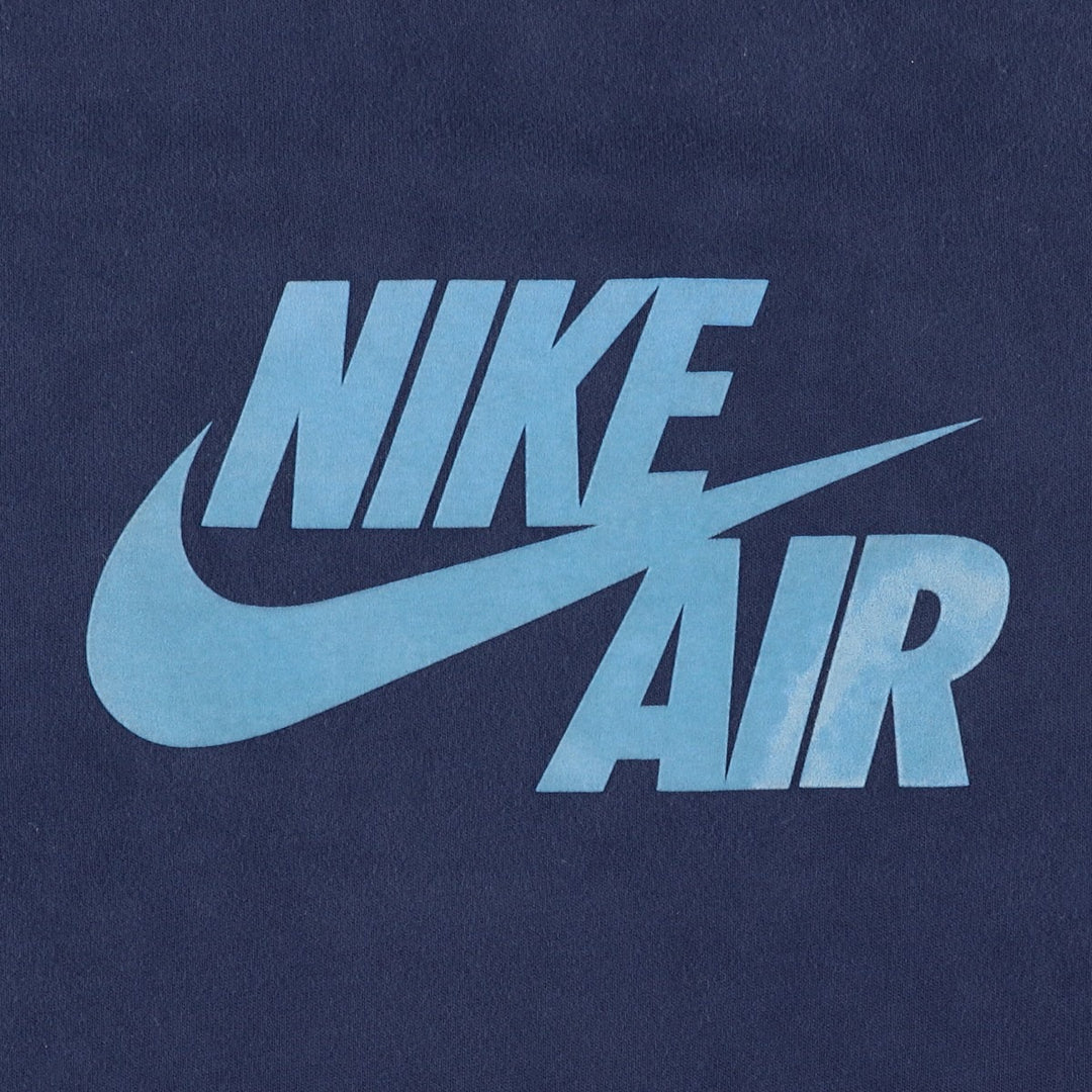 2000'S Nike AIR logo print T-shirt, men's size XXL equivalent. cotton navy blue type Vintage Second Hand