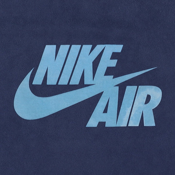 2000'S Nike AIR logo print T-shirt, men's size XXL equivalent. cotton navy blue type Vintage Second Hand