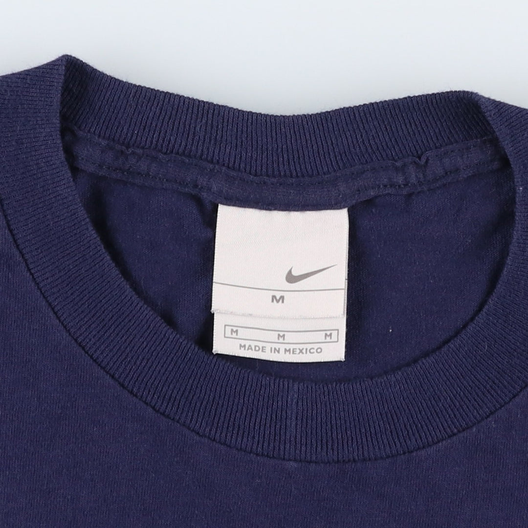 00'S Nike logo print T-shirt, men's size M cotton navy blue type Vintage Second Hand