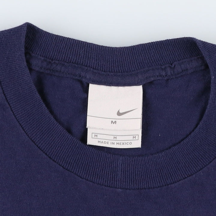 00'S Nike logo print T-shirt, men's size M cotton navy blue type Vintage Second Hand