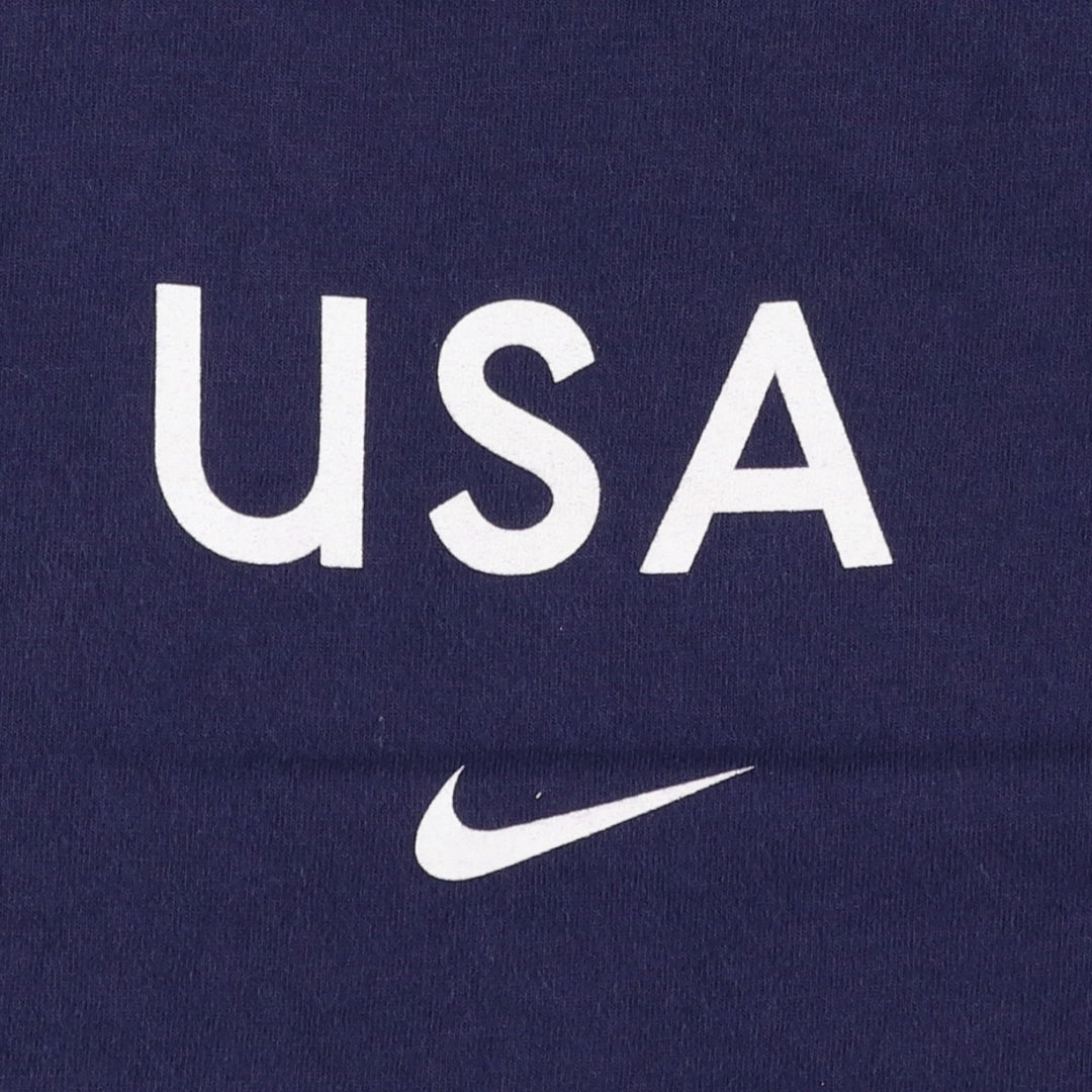 00'S Nike logo print T-shirt, men's size M cotton navy blue type Vintage Second Hand