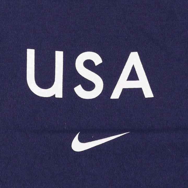 00'S Nike logo print T-shirt, men's size M cotton navy blue type Vintage Second Hand