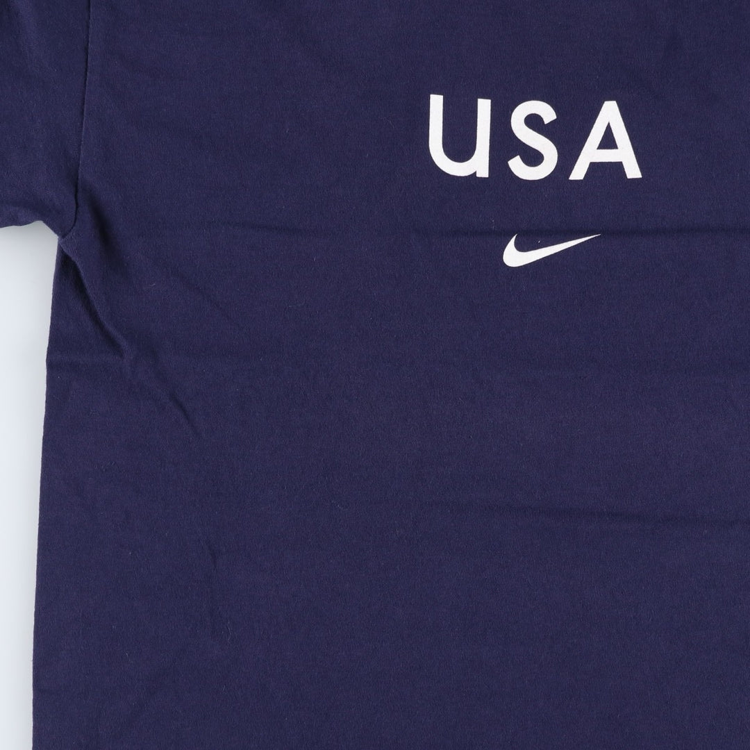 00'S Nike logo print T-shirt, men's size M cotton navy blue type Vintage Second Hand