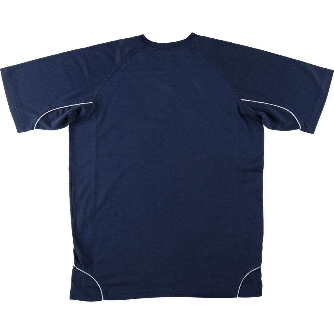 2000'S Nike V-neck logo t-shirt, men's size XL (approx.) cotton navy blue type Vintage Second Hand