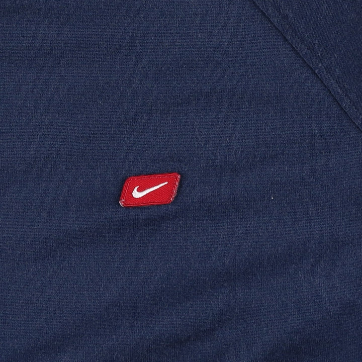 2000'S Nike V-neck logo t-shirt, men's size XL (approx.) cotton navy blue type Vintage Second Hand
