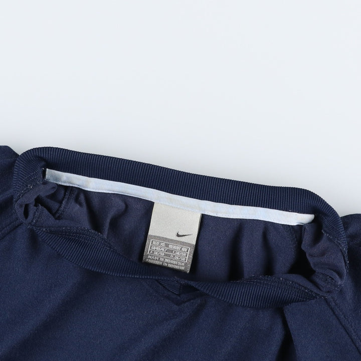 2000'S Nike V-neck logo t-shirt, men's size XL (approx.) cotton navy blue type Vintage Second Hand