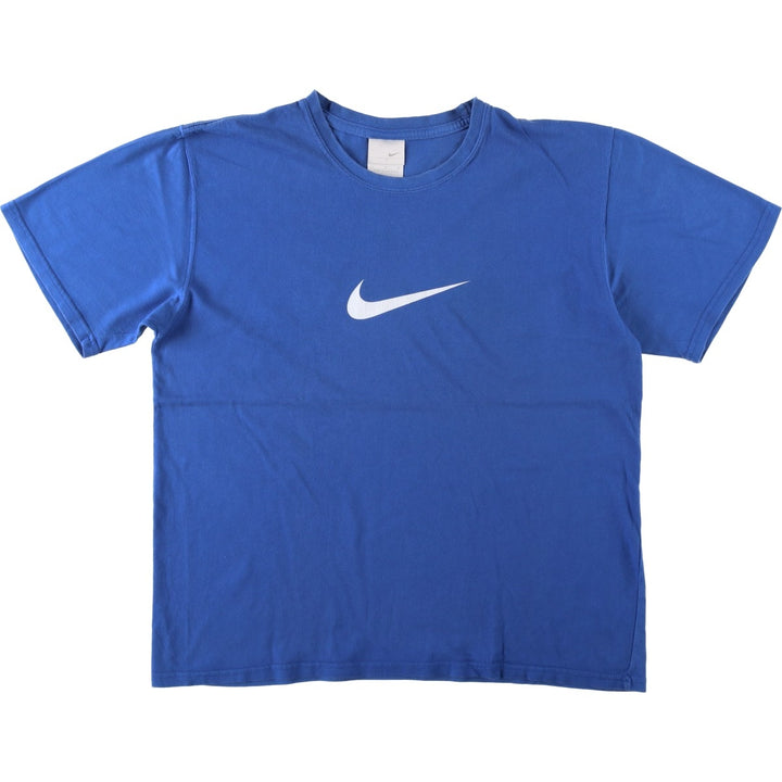 00'S Nike logo print T-shirt, men's size L cotton blue type Vintage Second Hand