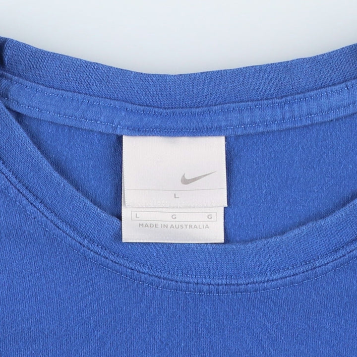 00'S Nike logo print T-shirt, men's size L cotton blue type Vintage Second Hand