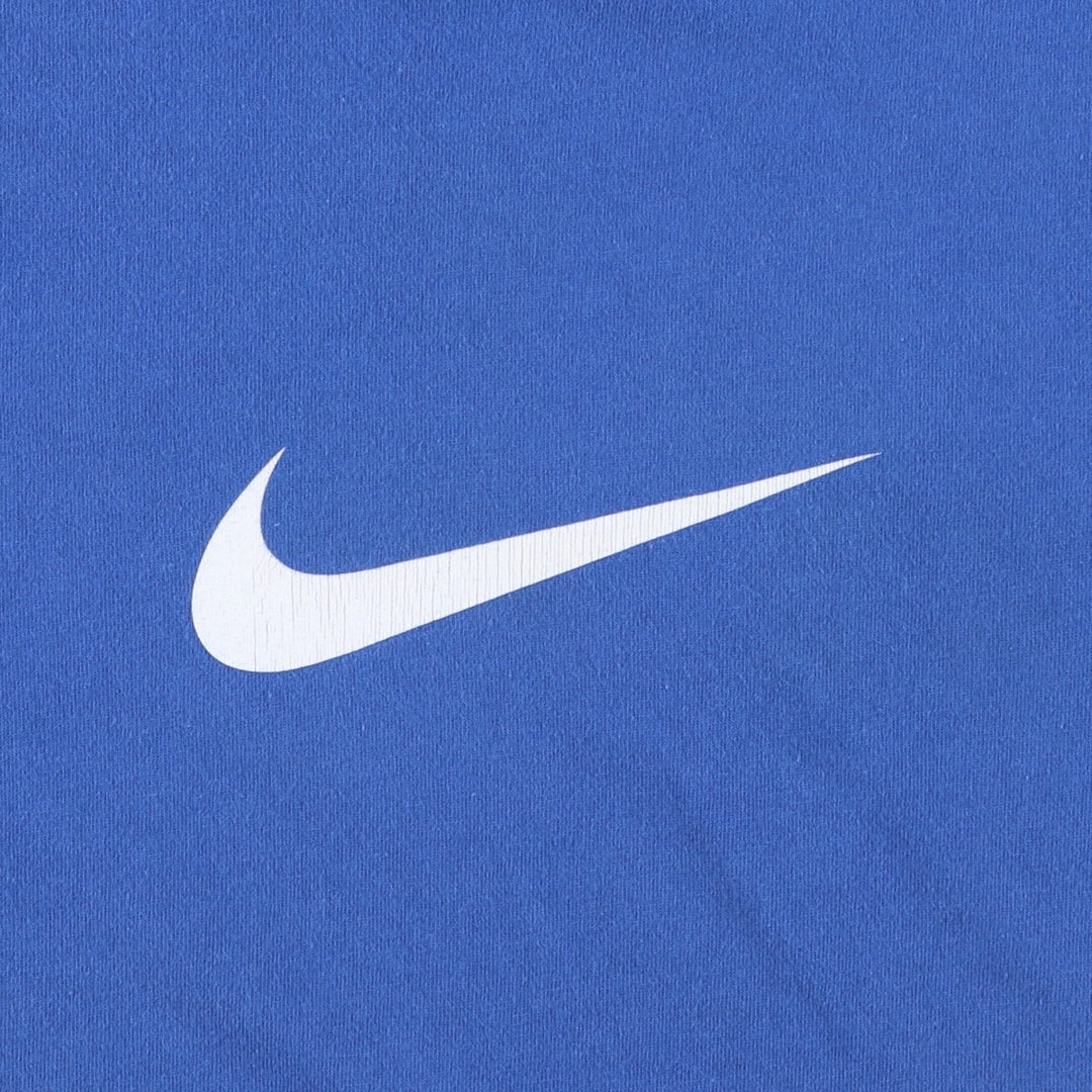 00'S Nike logo print T-shirt, men's size L cotton blue type Vintage Second Hand