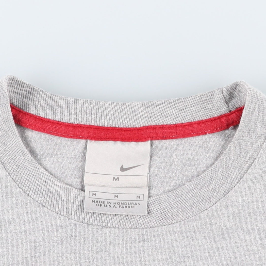 00'S Nike logo print T-shirt, men's size M cotton gray type Vintage Second Hand