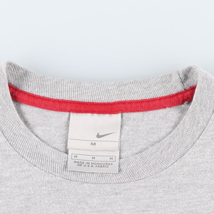 00'S Nike logo print T-shirt, men's size M cotton gray type Vintage Second Hand