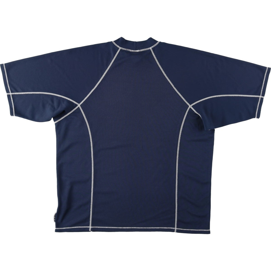 2000'S Nike mock neck logo print t-shirt, men's size M (approx.) polyester navy blue type Vintage Second Hand