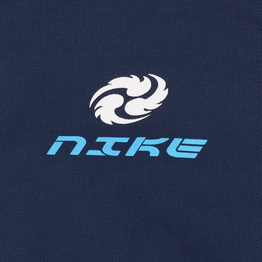 2000'S Nike mock neck logo print t-shirt, men's size M (approx.) polyester navy blue type Vintage Second Hand