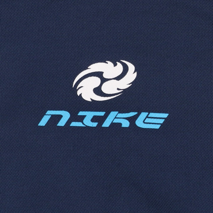 2000'S Nike mock neck logo print t-shirt, men's size M (approx.) polyester navy blue type Vintage Second Hand