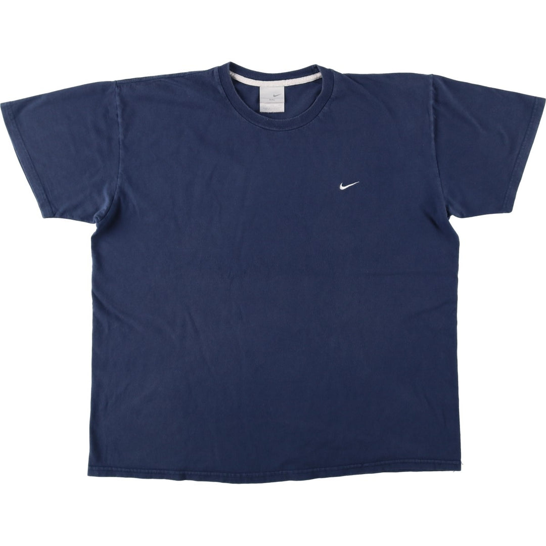 2000'S Nike One-Point Logo T-Shirt, Men's XXL cotton navy blue type Vintage Second Hand
