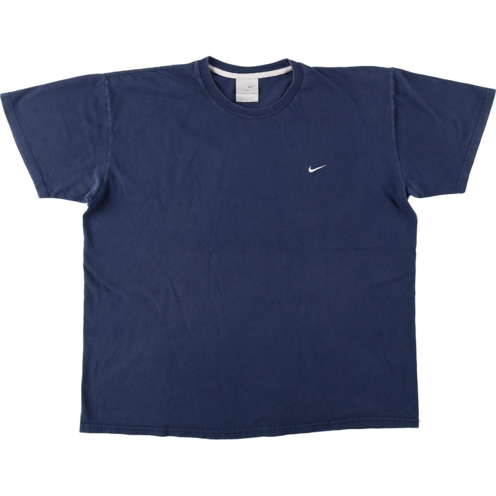 2000'S Nike One-Point Logo T-Shirt, Men's XXL cotton navy blue type Vintage Second Hand