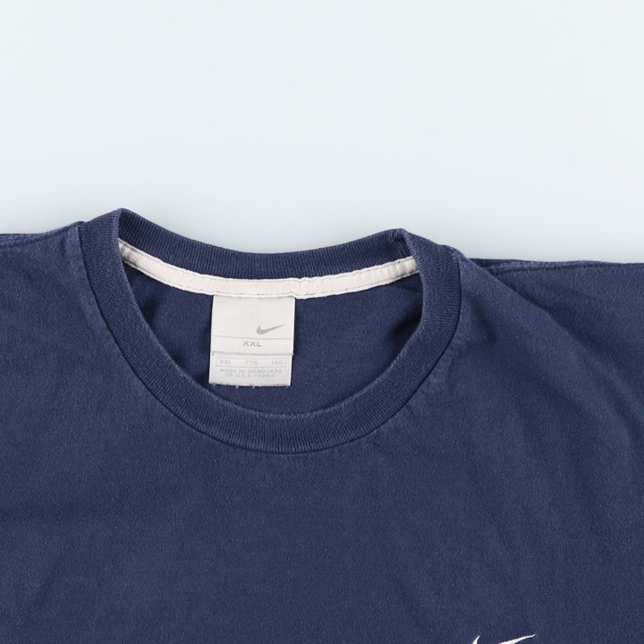2000'S Nike One-Point Logo T-Shirt, Men's XXL cotton navy blue type Vintage Second Hand