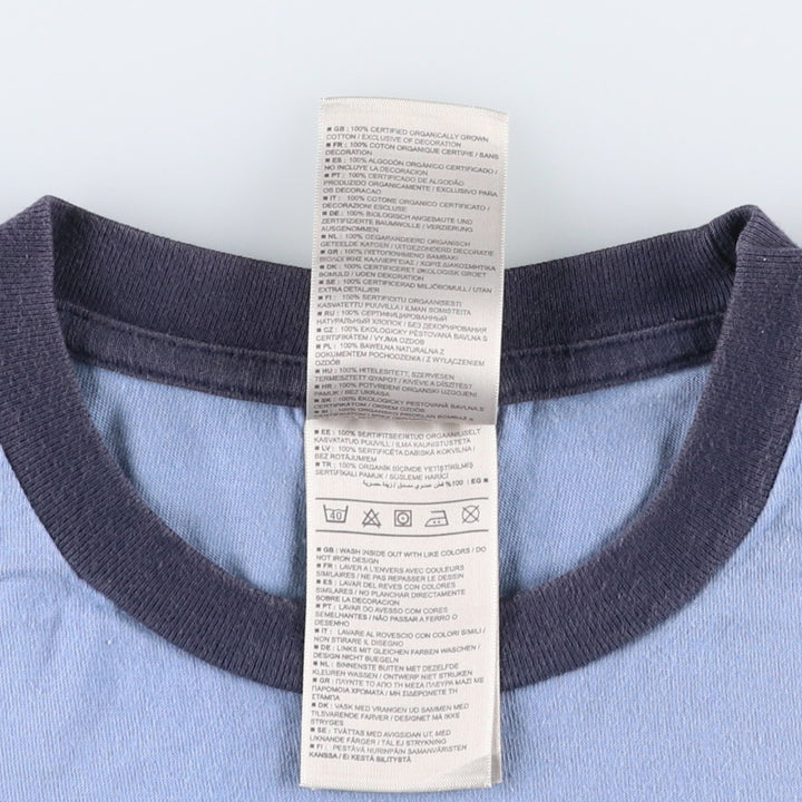 00'S Nike logo print T-shirt, men's size L cotton blue type Vintage Second Hand