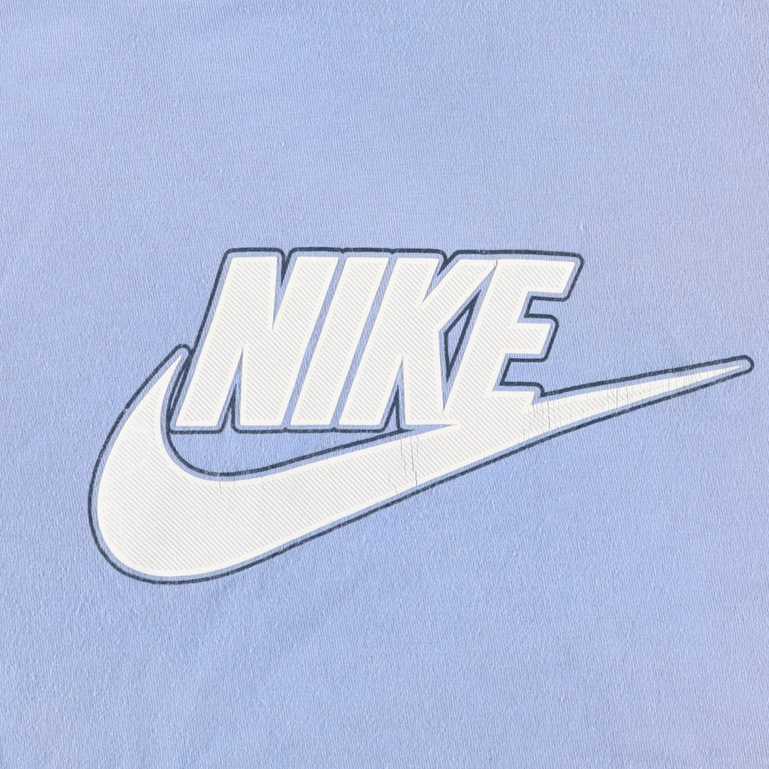 00'S Nike logo print T-shirt, men's size L cotton blue type Vintage Second Hand