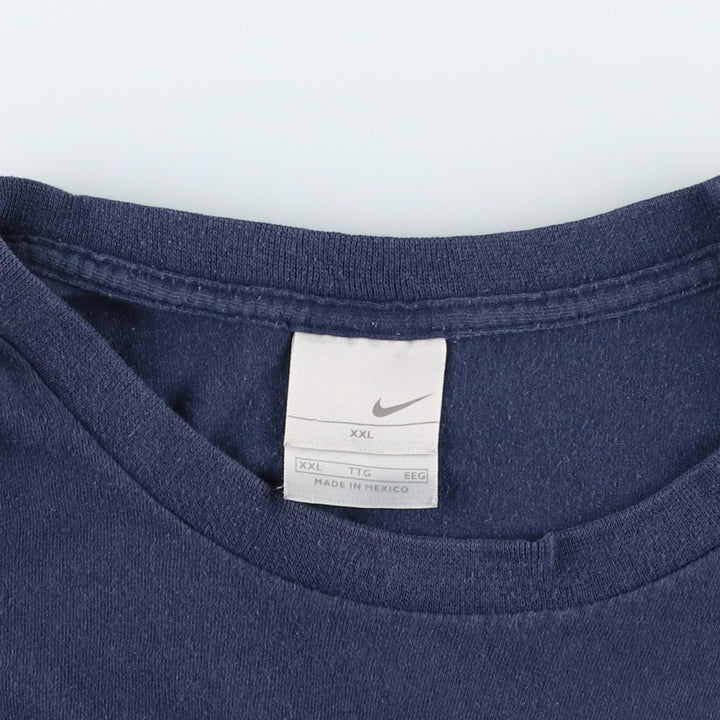 2000'S Nike One-Point Logo T-Shirt, Men's XXL cotton navy blue type Vintage Second Hand