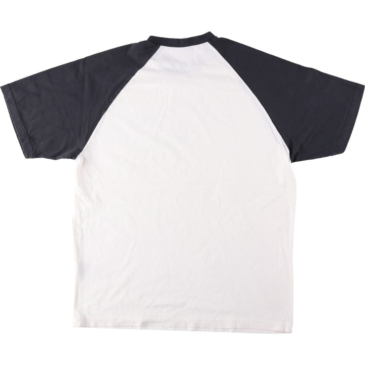 2000'S Nike Two-Tone Raglan T-Shirt, Men's Size L (approx.) cotton white type Vintage Second Hand