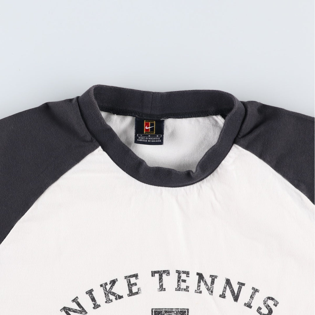 2000'S Nike Two-Tone Raglan T-Shirt, Men's Size L (approx.) cotton white type Vintage Second Hand