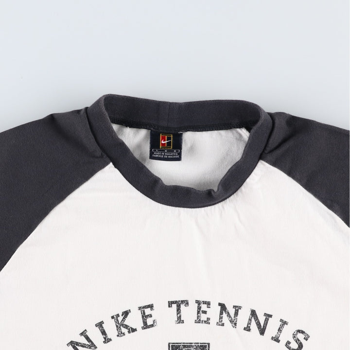 2000'S Nike Two-Tone Raglan T-Shirt, Men's Size L (approx.) cotton white type Vintage Second Hand
